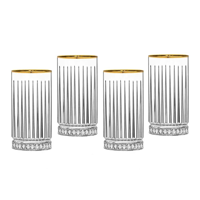 Godinger Avenue Gold Rim highballglas 4 stk guldkant