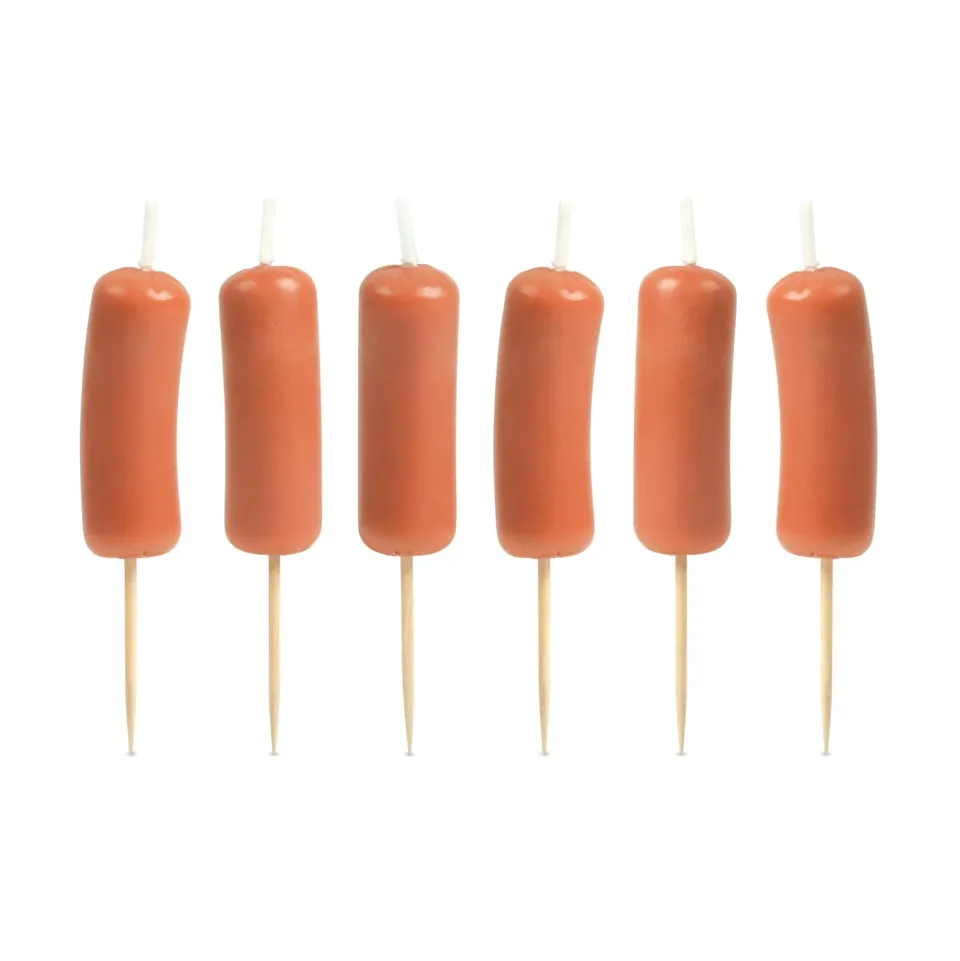 Fred Sausage Party fødselsdagslys 6-pak pølse