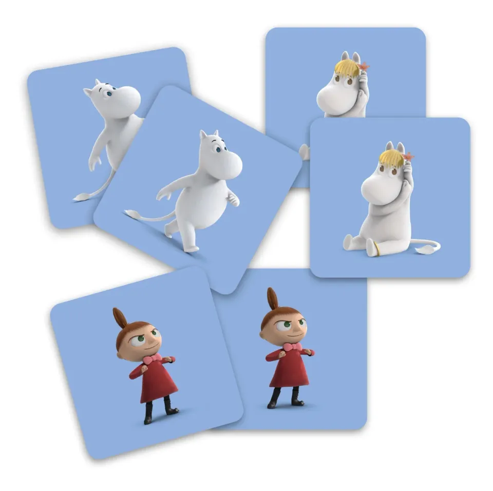 Opto Design Mumi Blue Characters bordskåner 6-pak 9x9 birkefiner