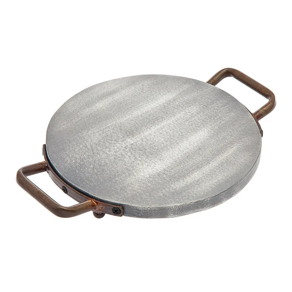 Godinger Ridgewood serveringsbakke rund grey wash træ