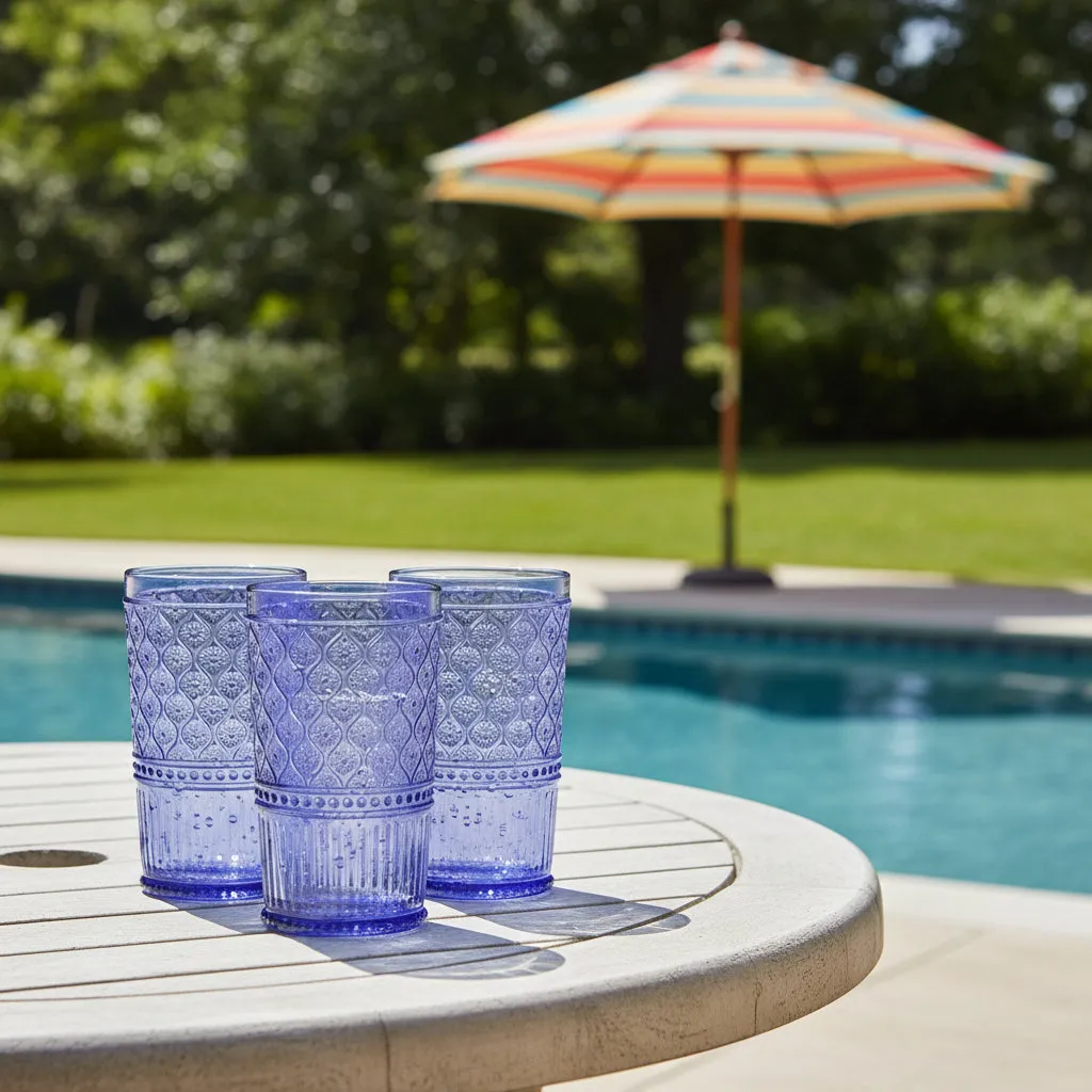 Godinger Claro glas highball blå 4 stk