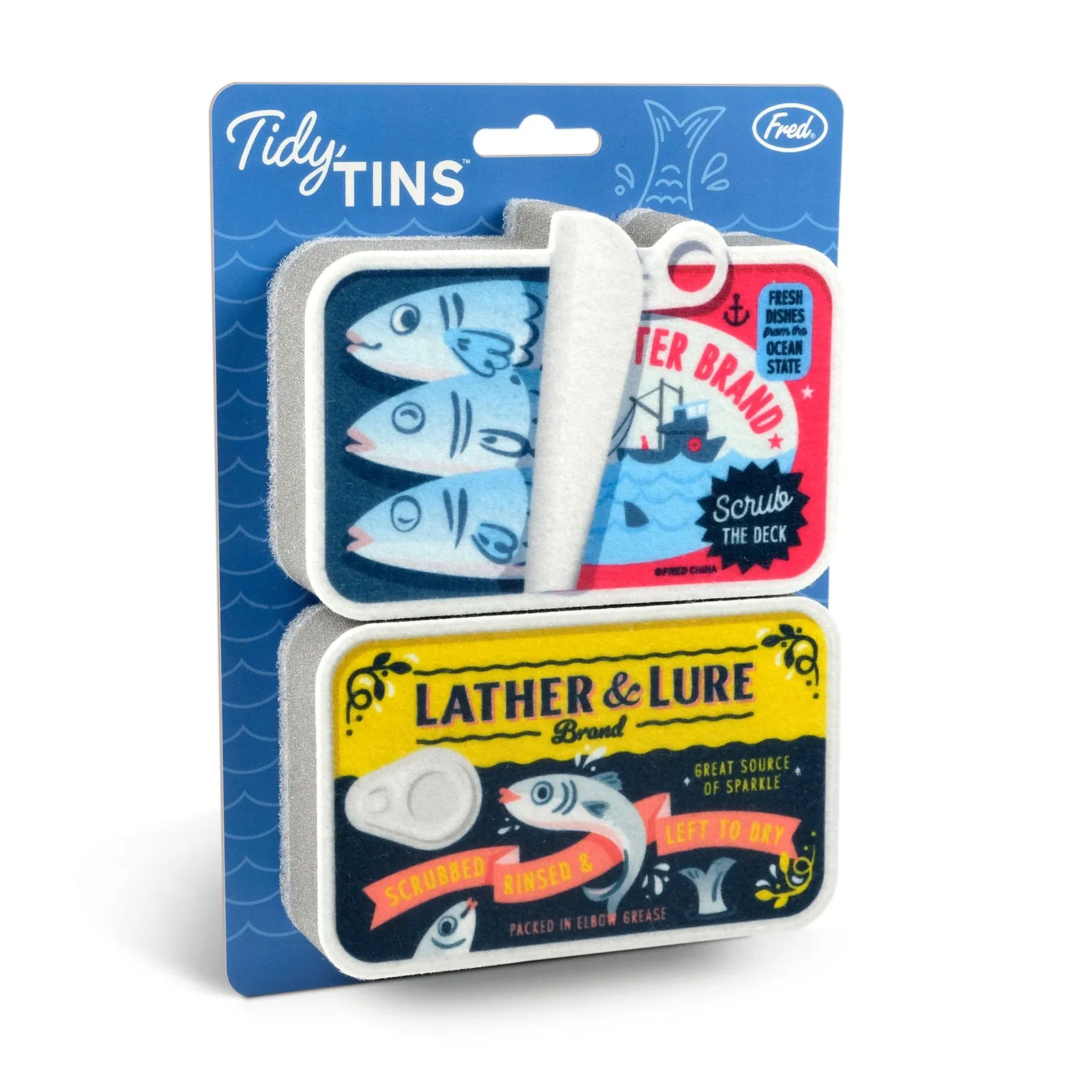 Fred & friends Tidy Tins svampe sardin 2-pak med 3 lag