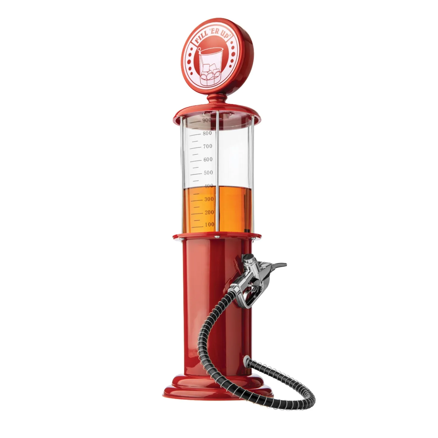 Godinger Vintage Gas Pump drikkedispenser rød