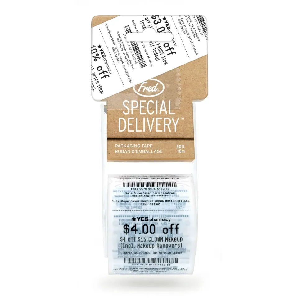 Fred Special Delivery pakketape kvittering
