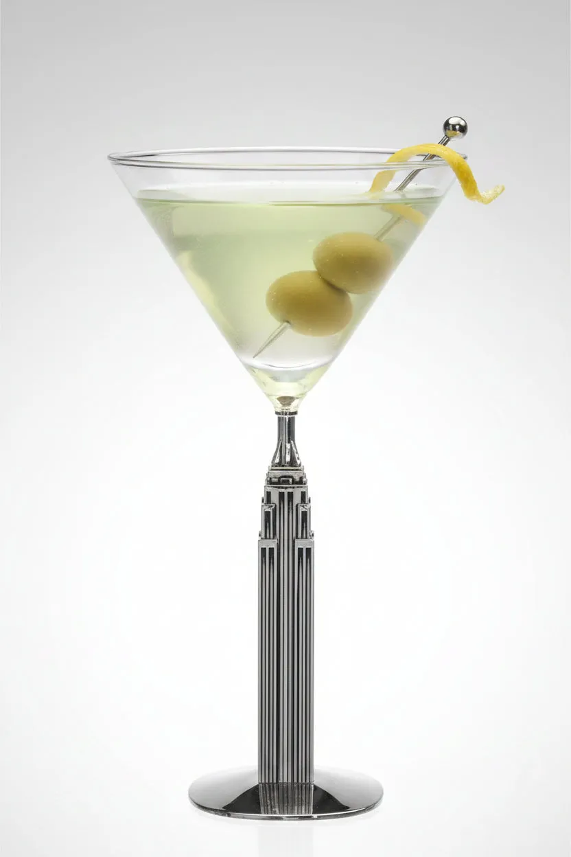 Godinger Landmark Empire State martiniglas 8 oz krystal