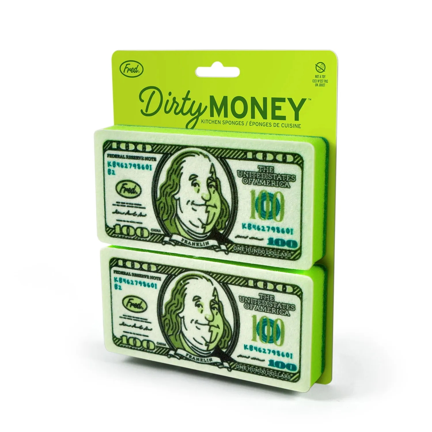 Fred Dirty Money køkkensvampe dollars 2 stk