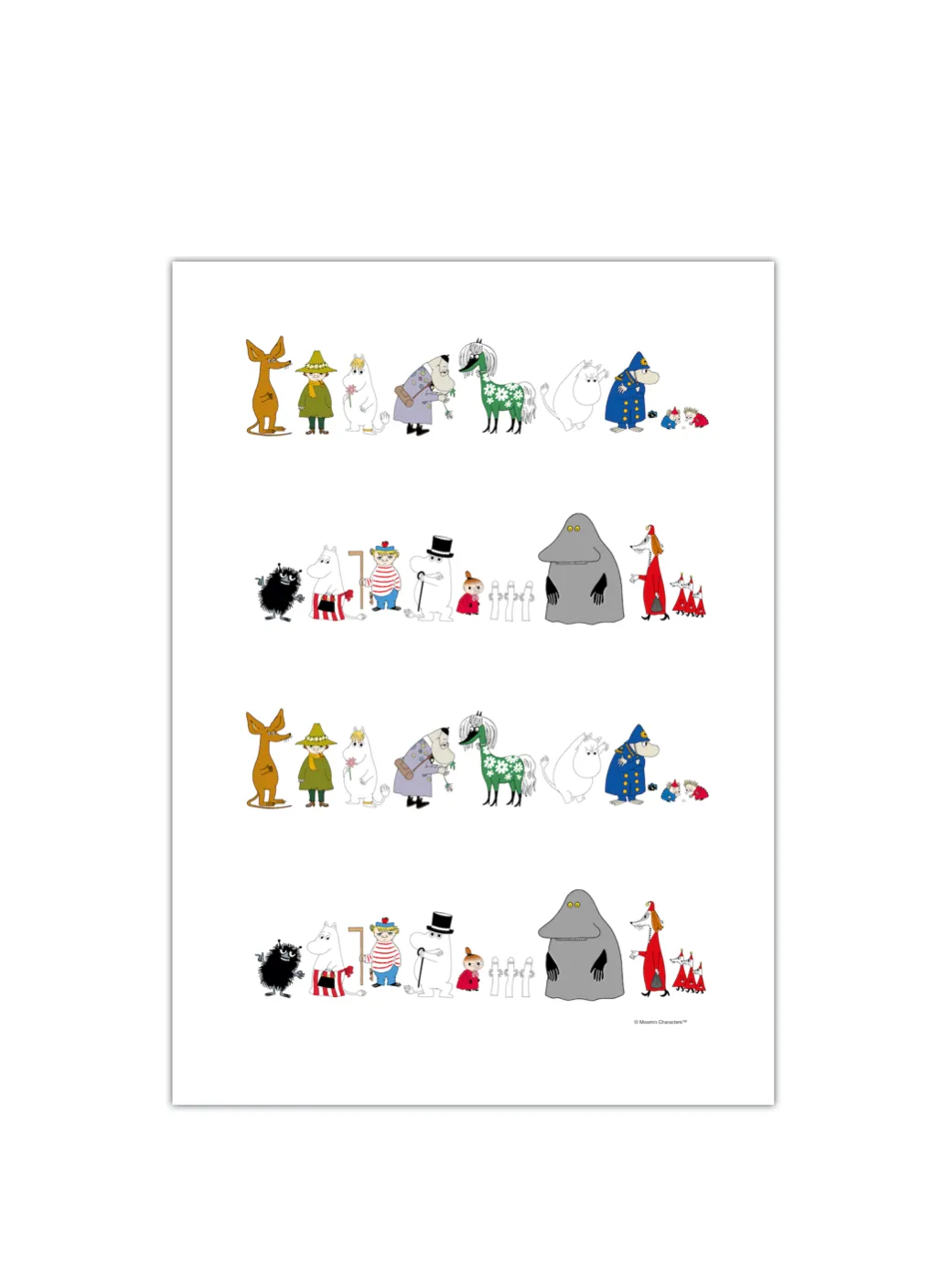Opto Design Moomin viskestykke 70x50 cm hørbomuld
