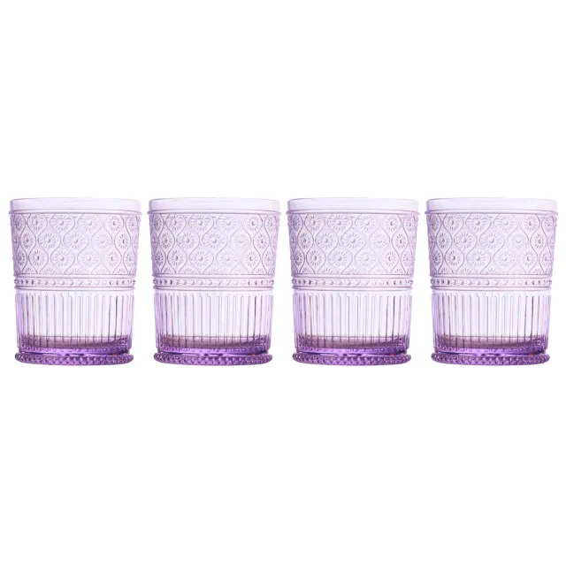 Godinger Claro old fashioned glas lavendel 4 stk
