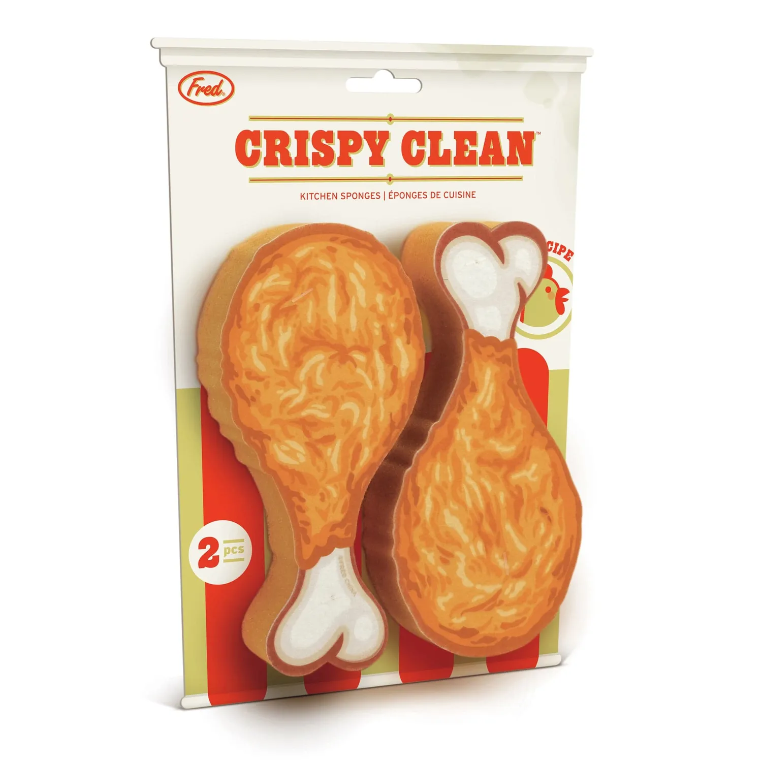 Fred & Friends Crispy Clean køkkensvamp 2 stk kylling