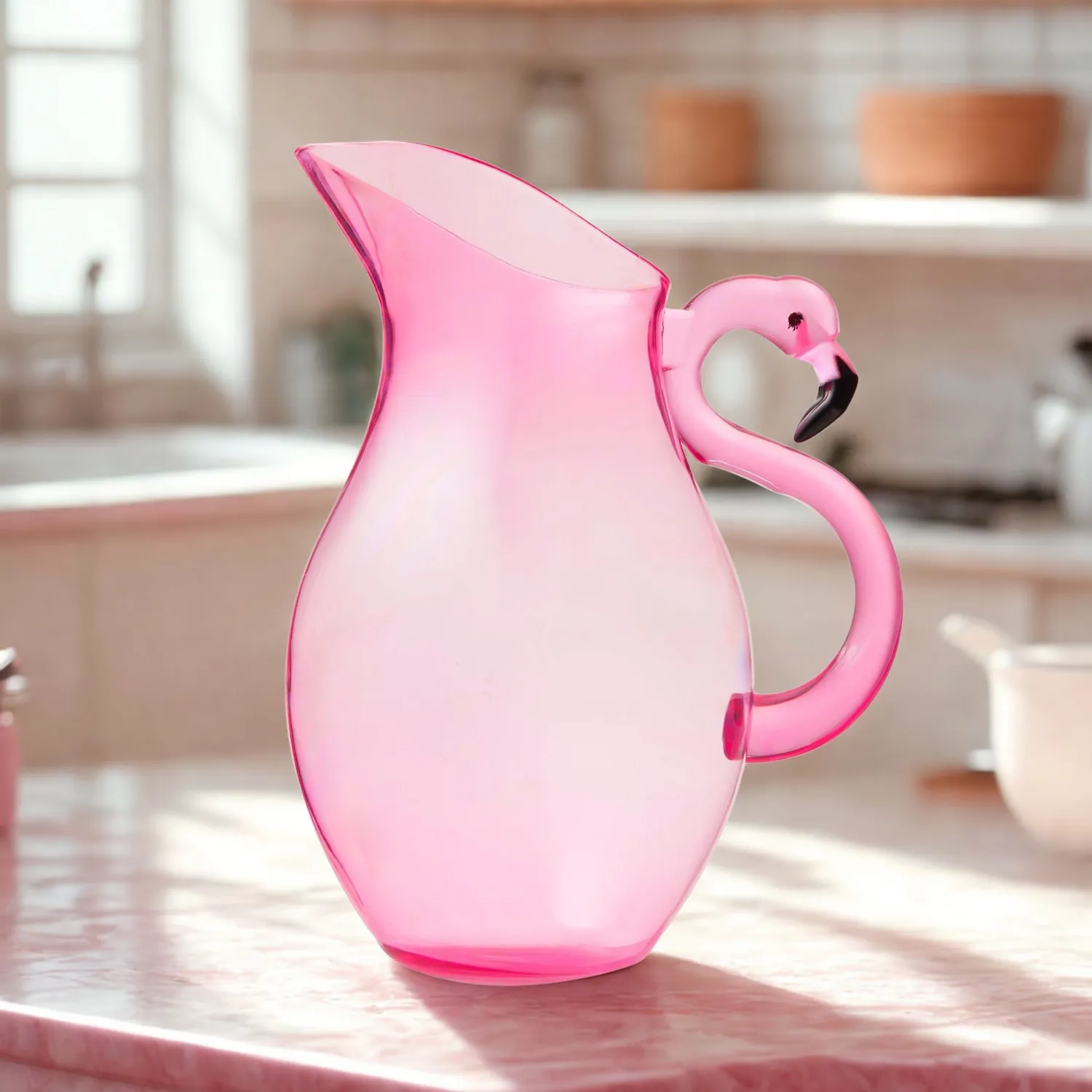 Godinger Flamingo kande akryl 99oz rosa