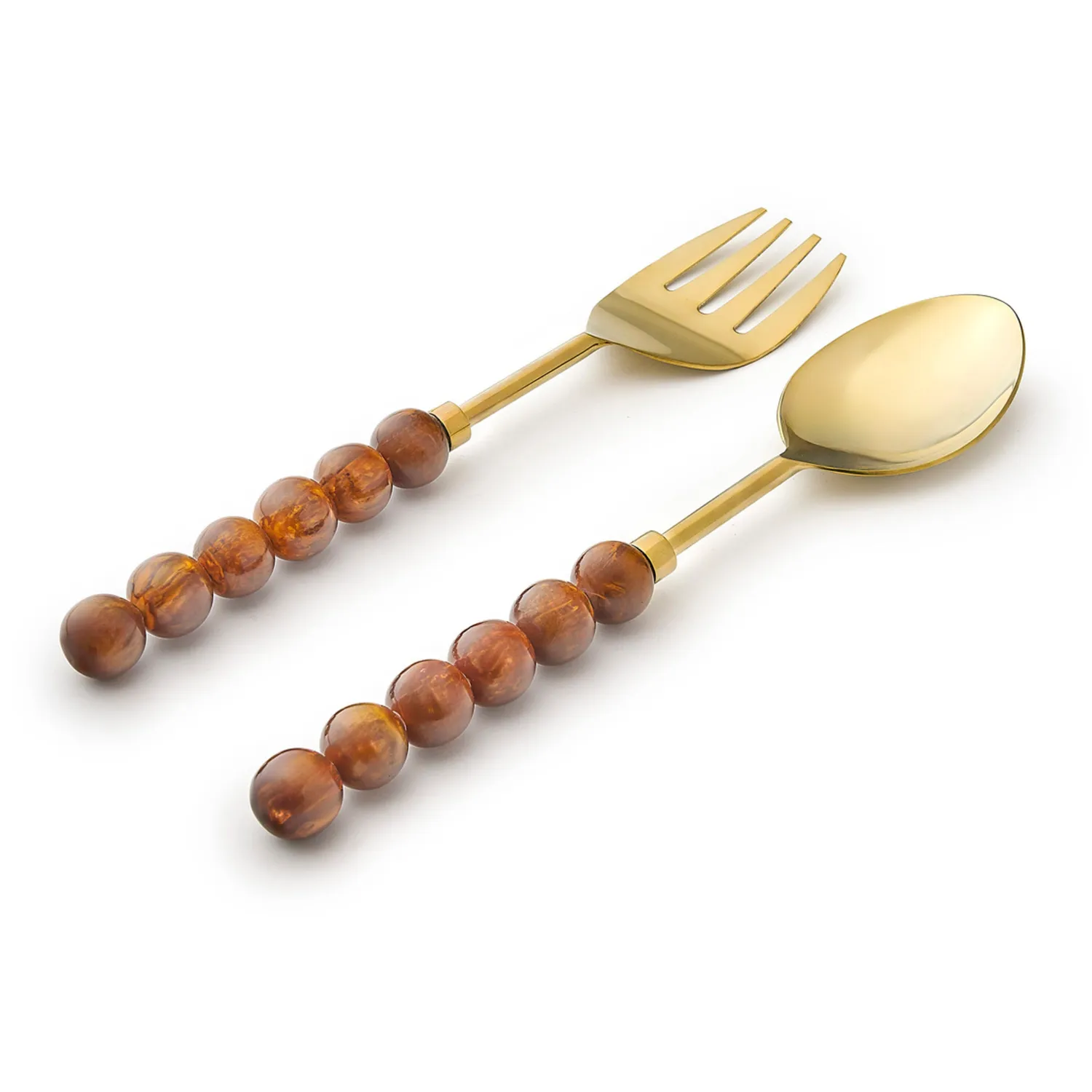 Godinger Rathlin Caramel salatbestik 2 dele resin