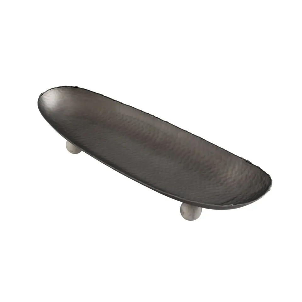 Godinger Temari Hammered Gunmetal serveringsfad oval