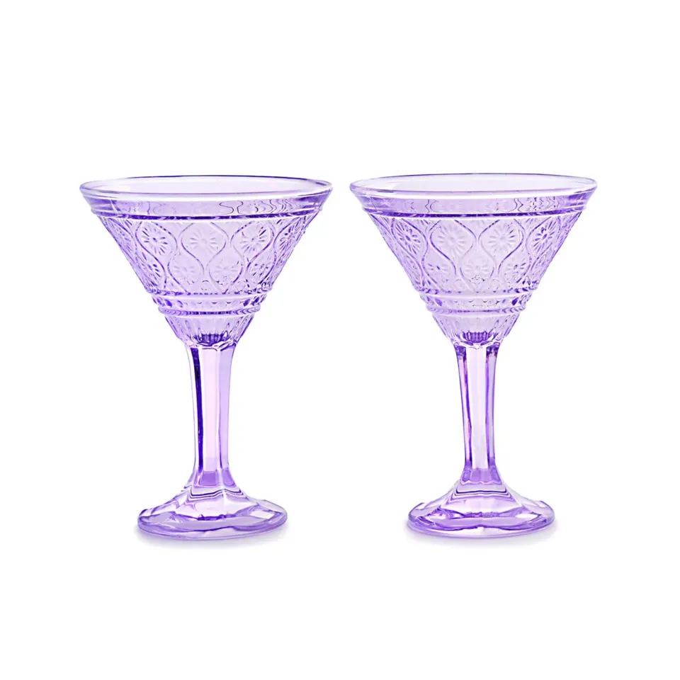 Godinger Claro Lavender martinisæt lilla 7 oz