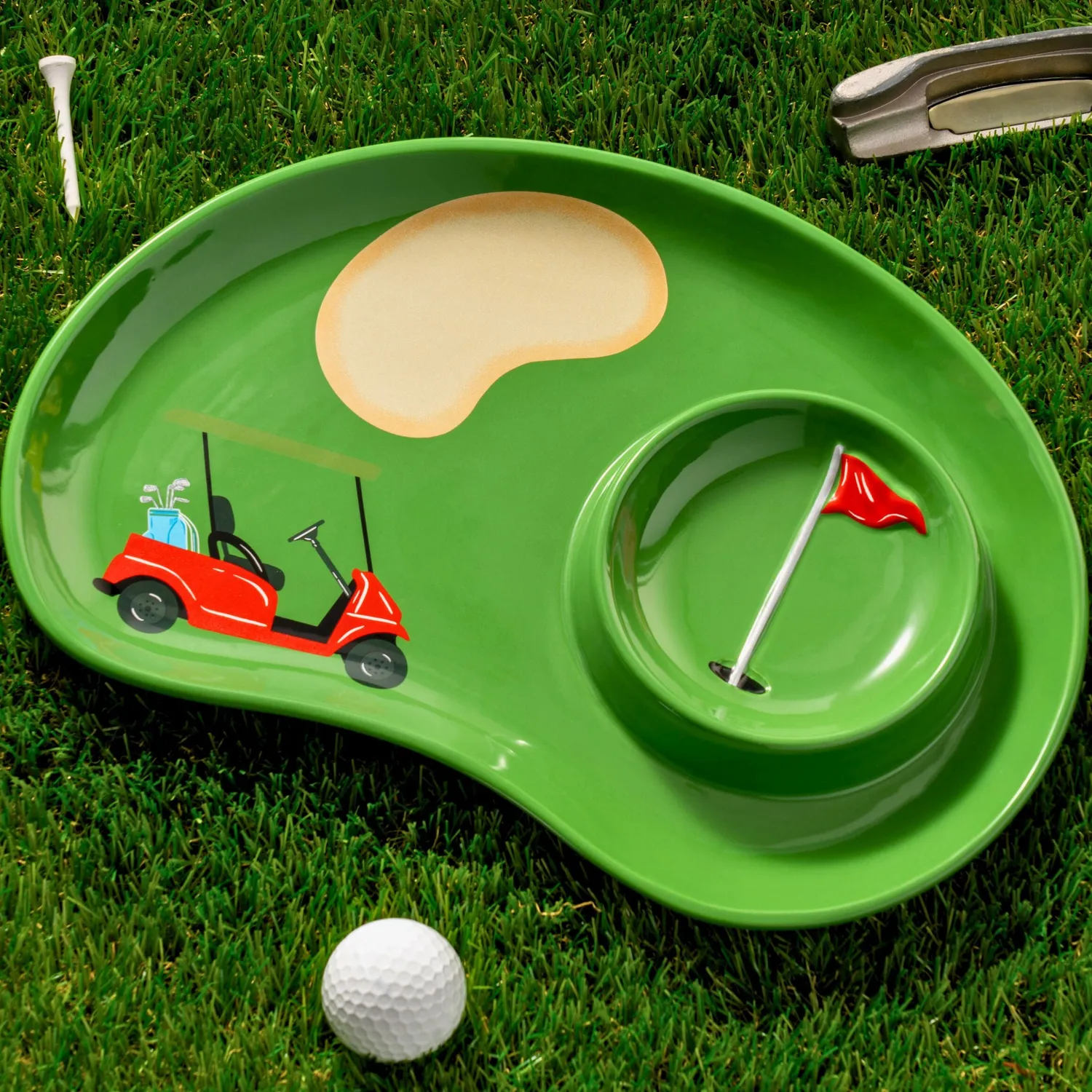 Godinger League Golf chip dip fad porcelæn