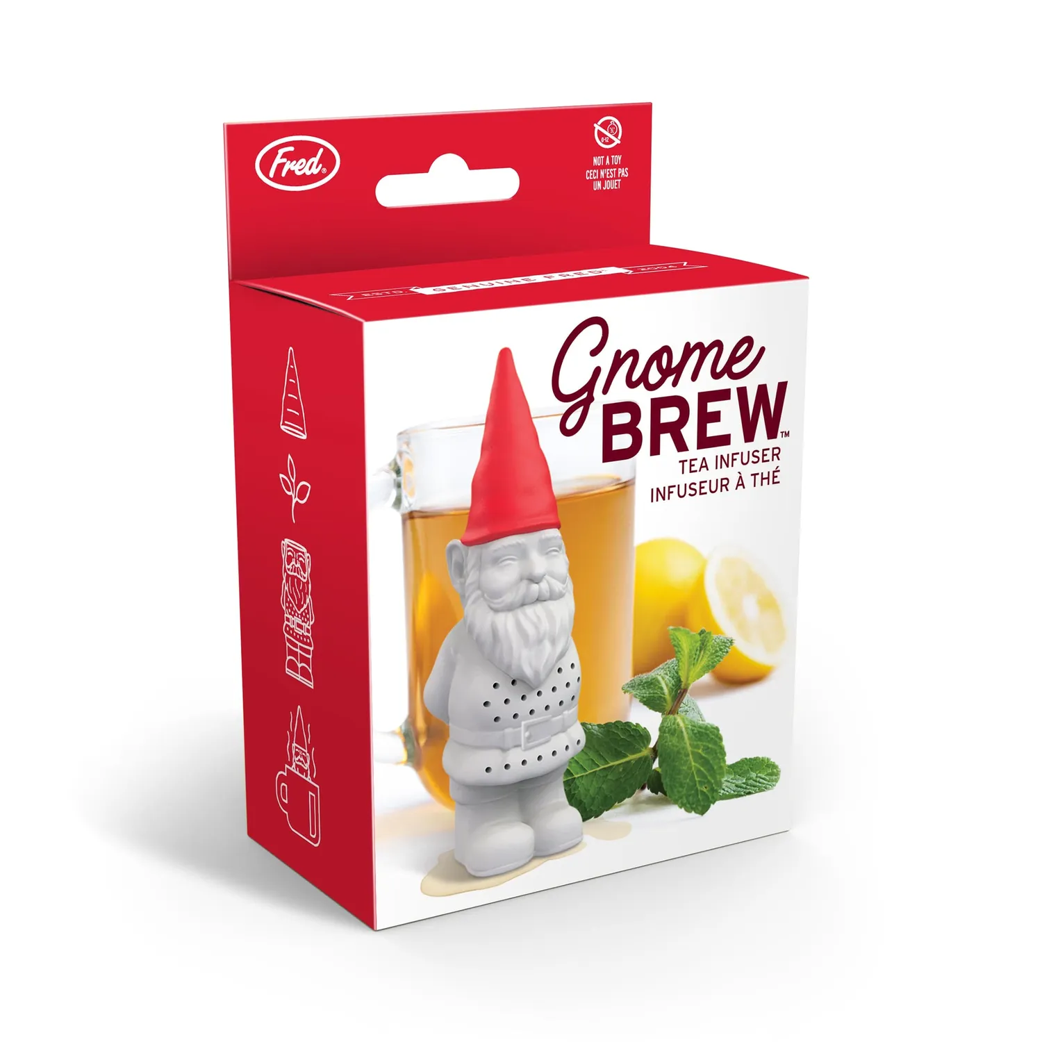 Fred Gnome Brew teinfuser havenisse silikone