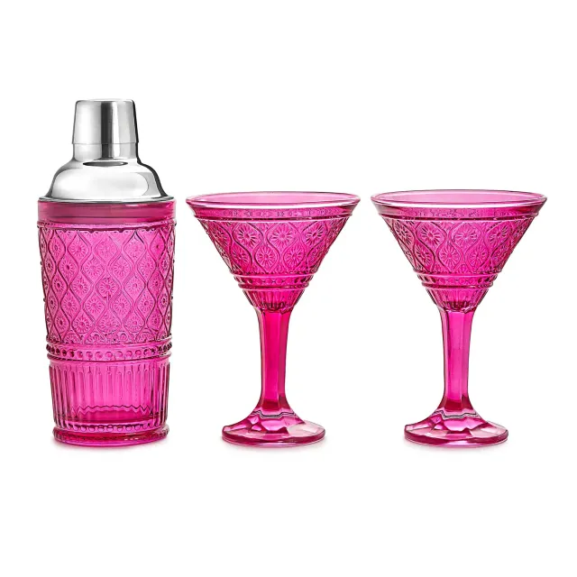 Godinger Claro Hot Pink cocktailshakersæt 2 dele krystal
