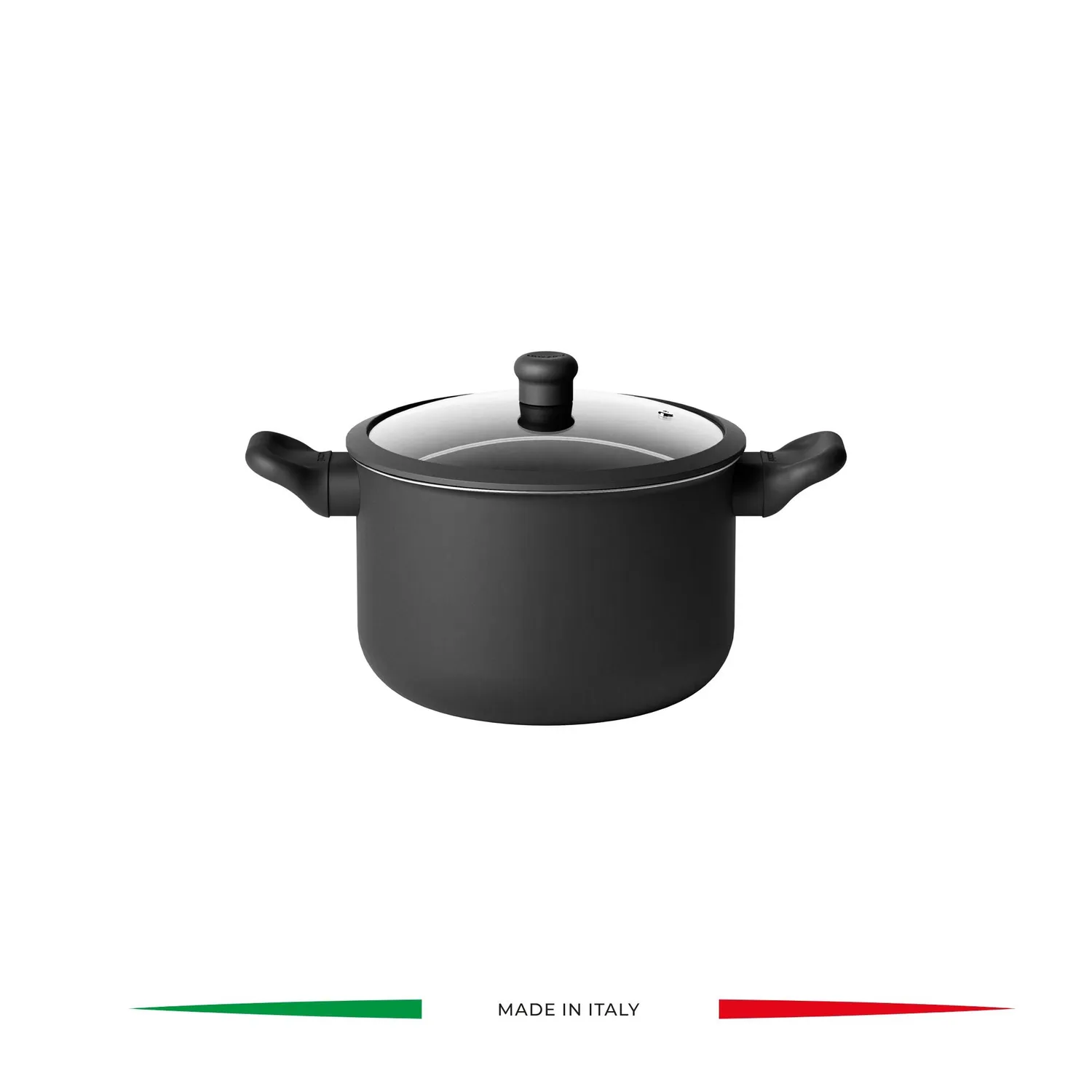 Guzzini Cook&Color gryde med glaslåg non-stick