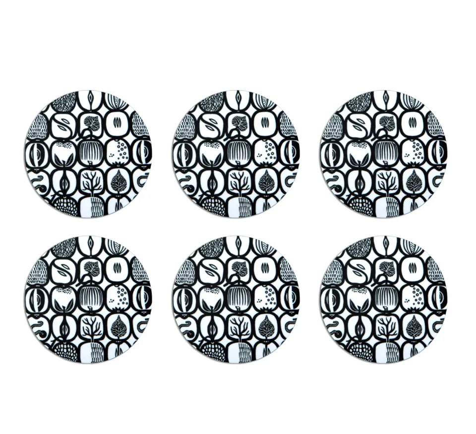 Opto Design Fruktlåda bordskåner 6-pak Ø9 cm birkefiner