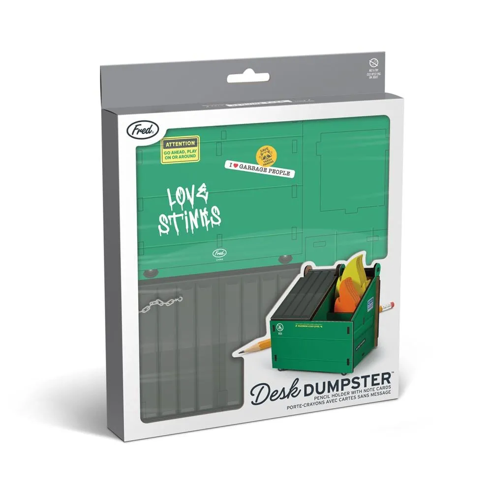 Fred Desk Dumpster penneholder med noteskort 100 stk