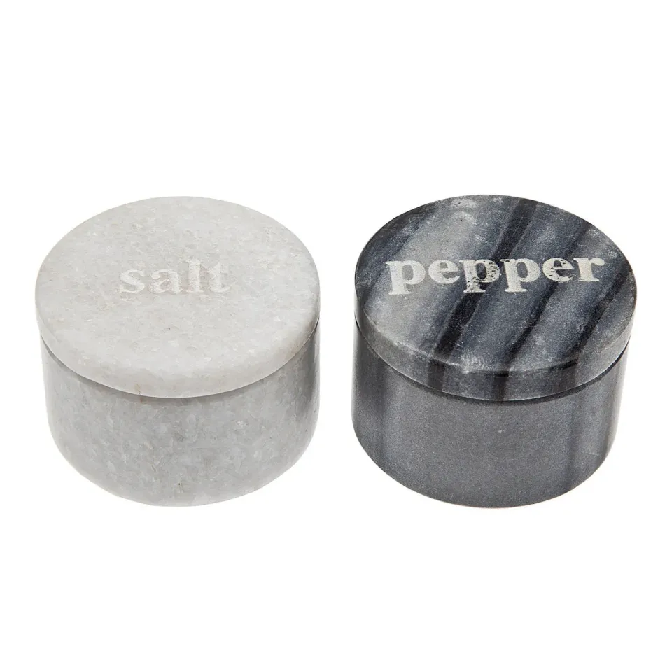 Godinger Marble salt- og peberskåle sæt marmor 2 stk