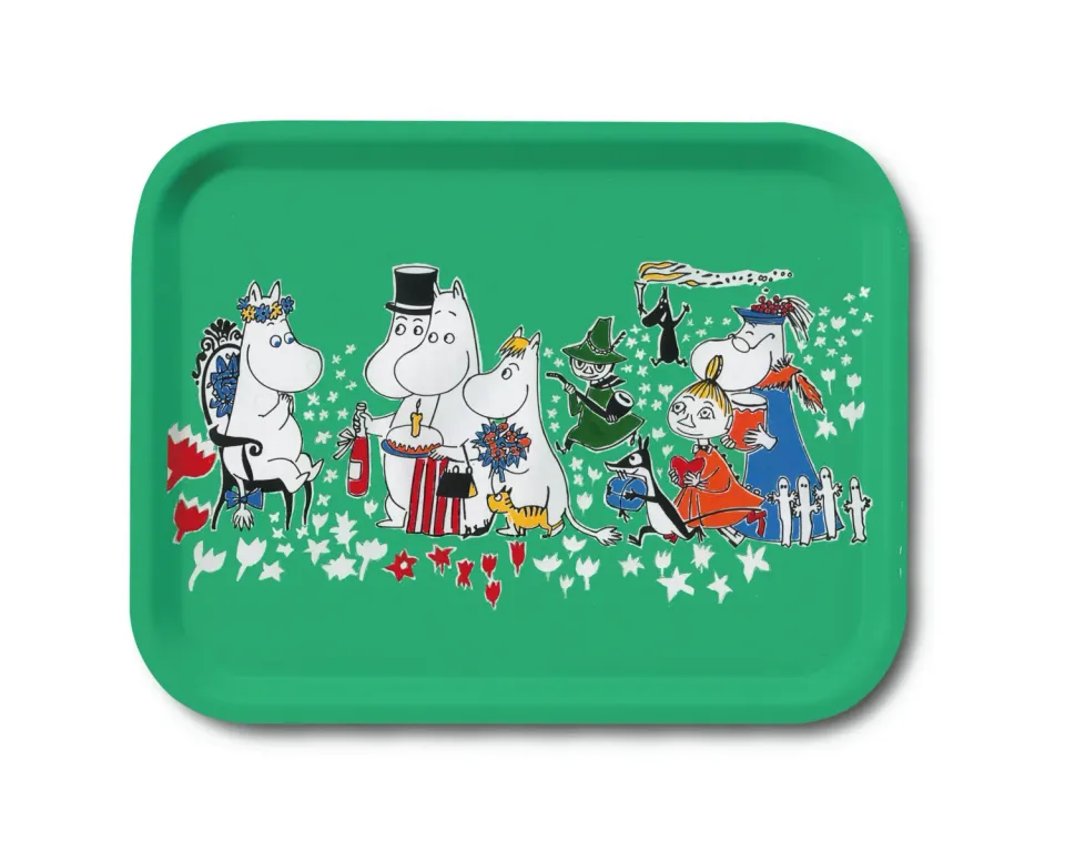 Opto Design Moomin Birthday bakke 27x20 cm grøn