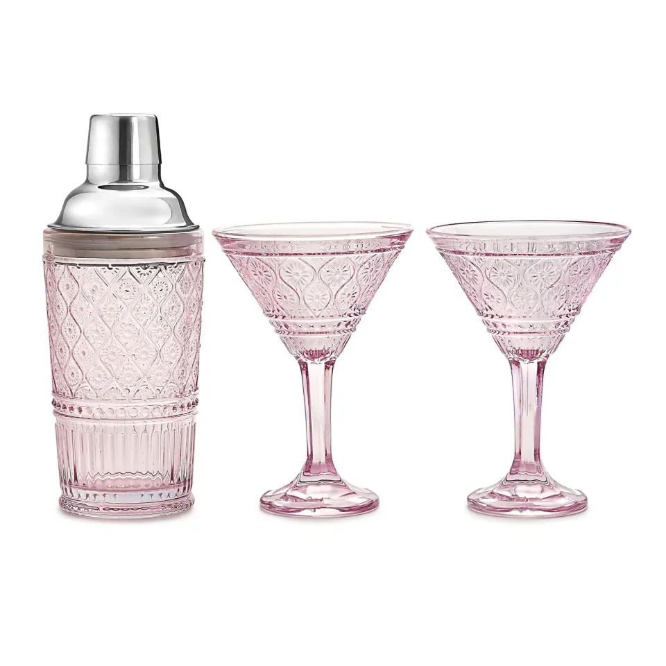 Godinger Claro Pink Cocktail Shaker cocktailsæt lyserød 7 dele