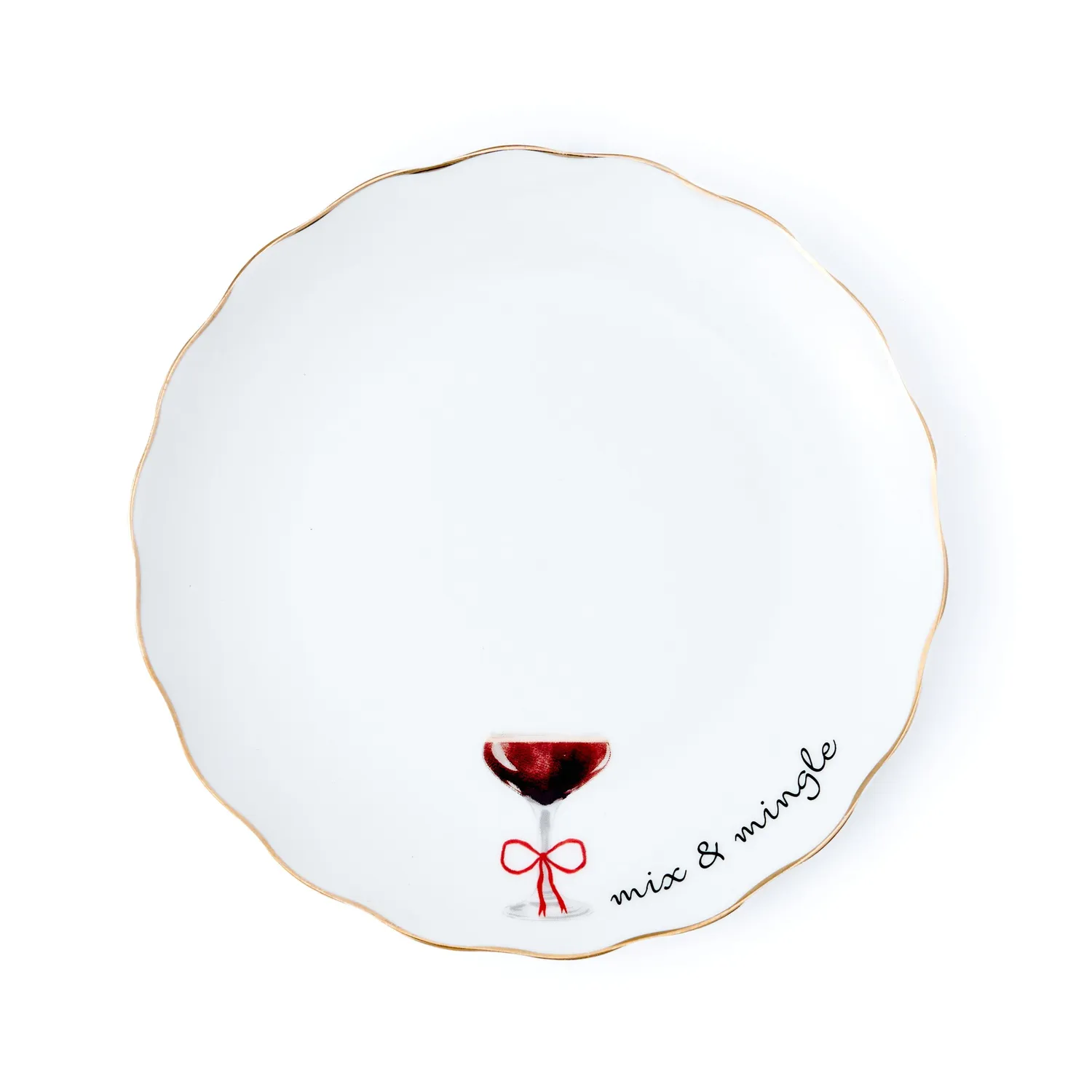 Godinger Holiday Cheers forretstallerken 6 stk porcelæn
