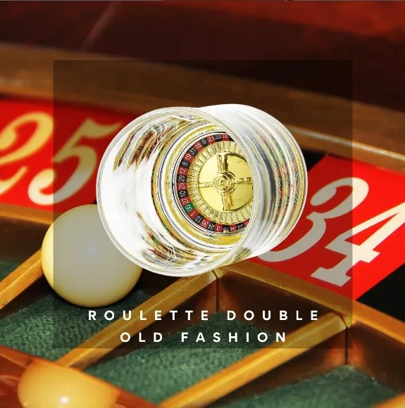 Godinger Roulette Double Old Fashion whiskyglas 10oz med roulettemotiv