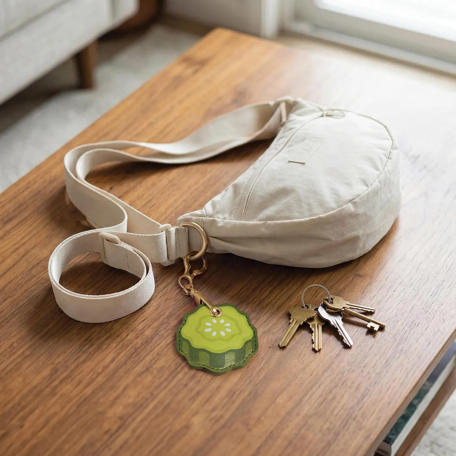 Fred Little Charmer Pickle charm grøn AirTag-lomme