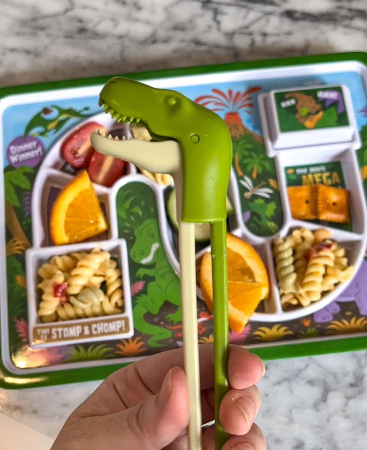 Fred Munchtime T-Rex spisepinde grøn dino