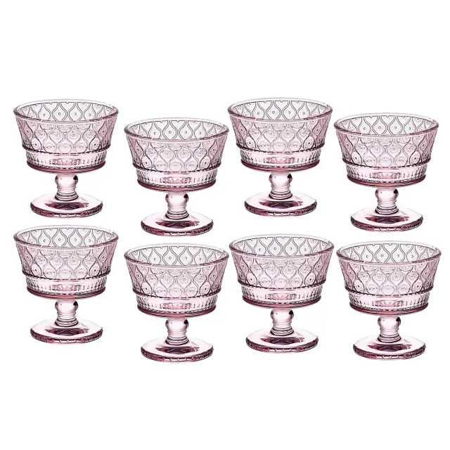 Godinger Claro Pink smageglas sæt med 8 krystal