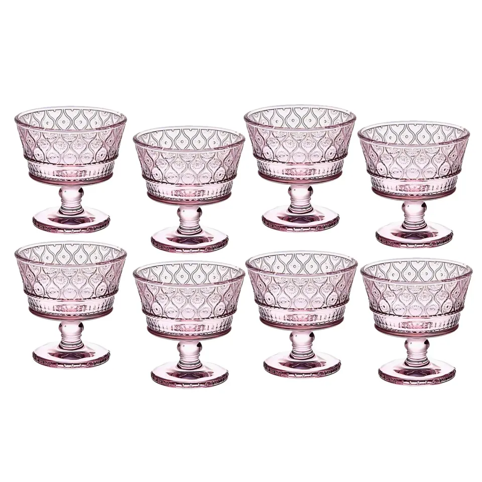 Godinger Claro Pink smageglas sæt med 8 krystal