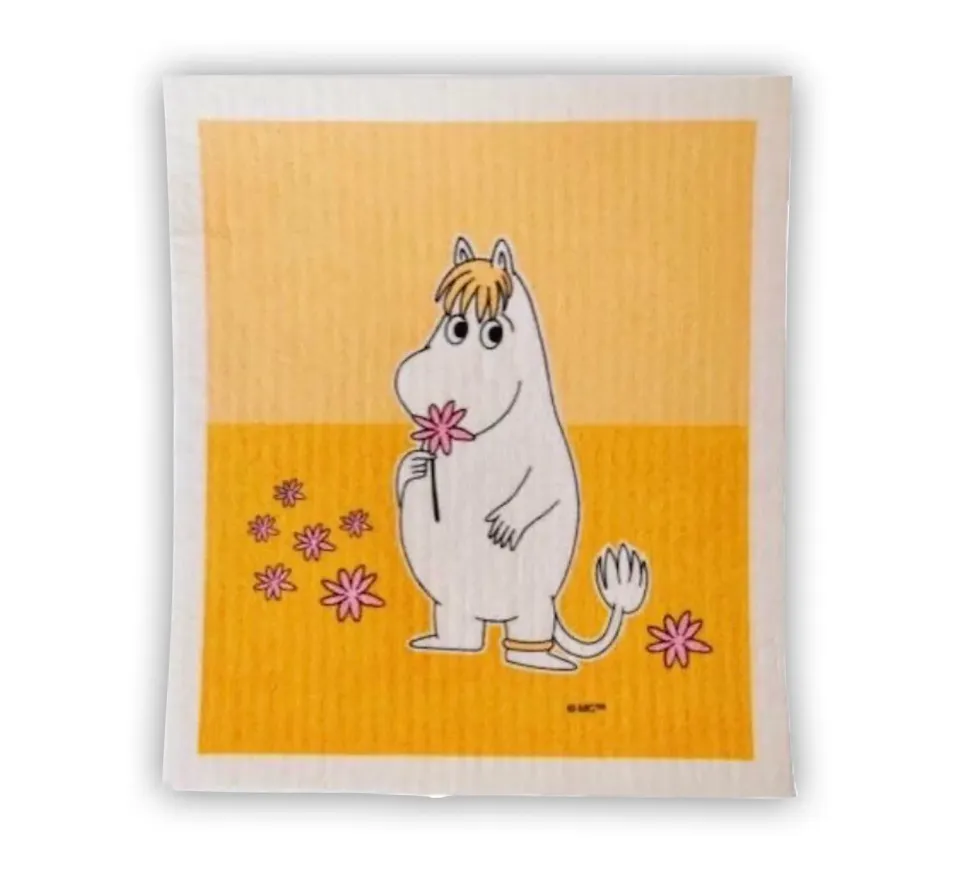 Opto Design Mumi Snorkfrøken gul karklud 17x14,5 cm