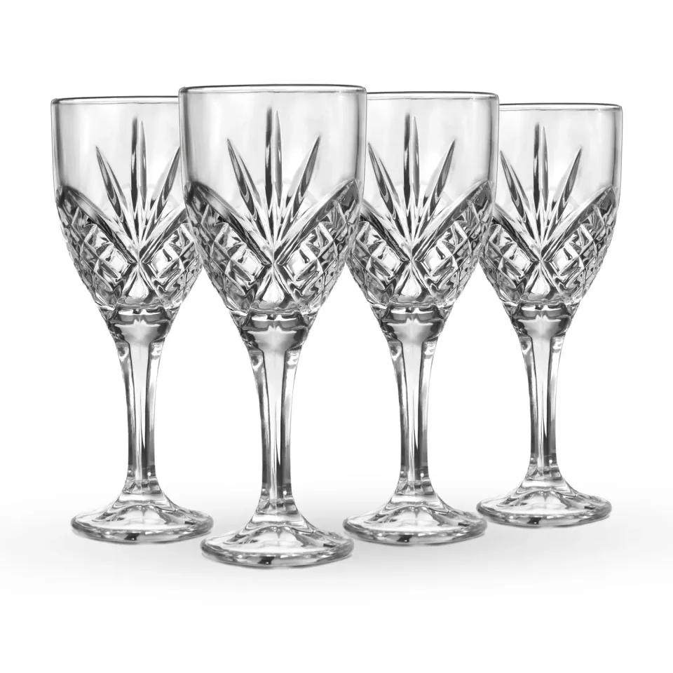 Godinger Dublin Platinum Rim pokalglas 4 stk krystal