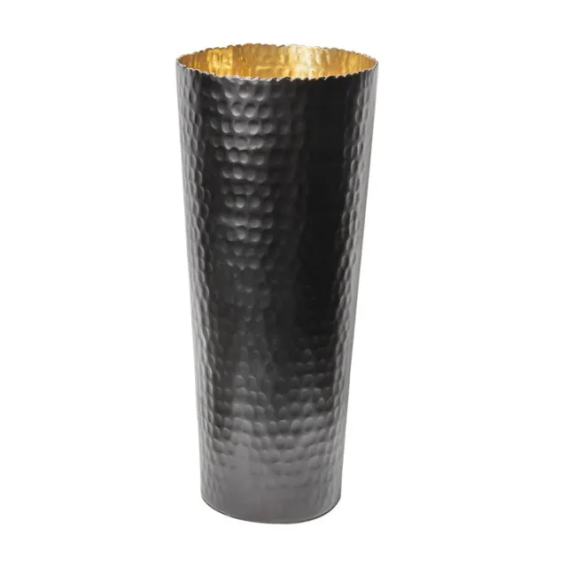 Godinger Munro vase sort guld hamret 33 cm