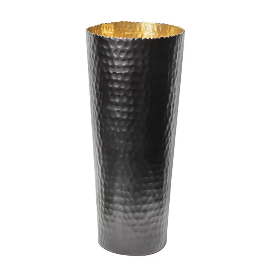 Godinger Munro vase sort guld hamret 33 cm
