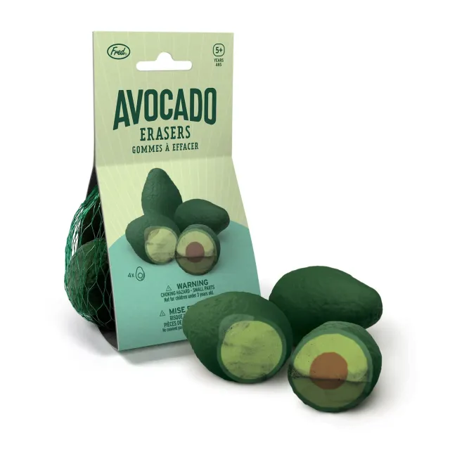 Fred & Friends Avocado viskelæder 4 stk mini