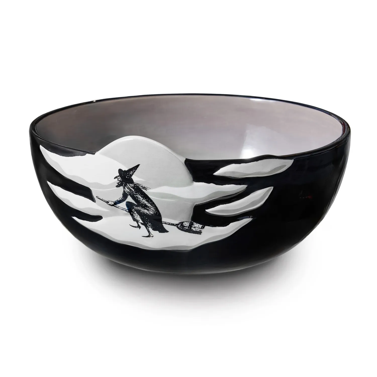 Godinger Witching Hour serveringsskål porcelæn sort Halloween