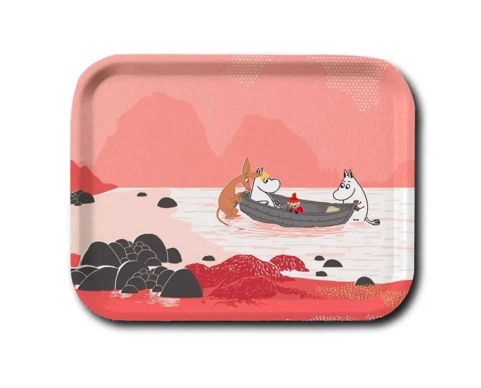 Opto Design Moomin Boat Pink bakke 27x20 lyserød
