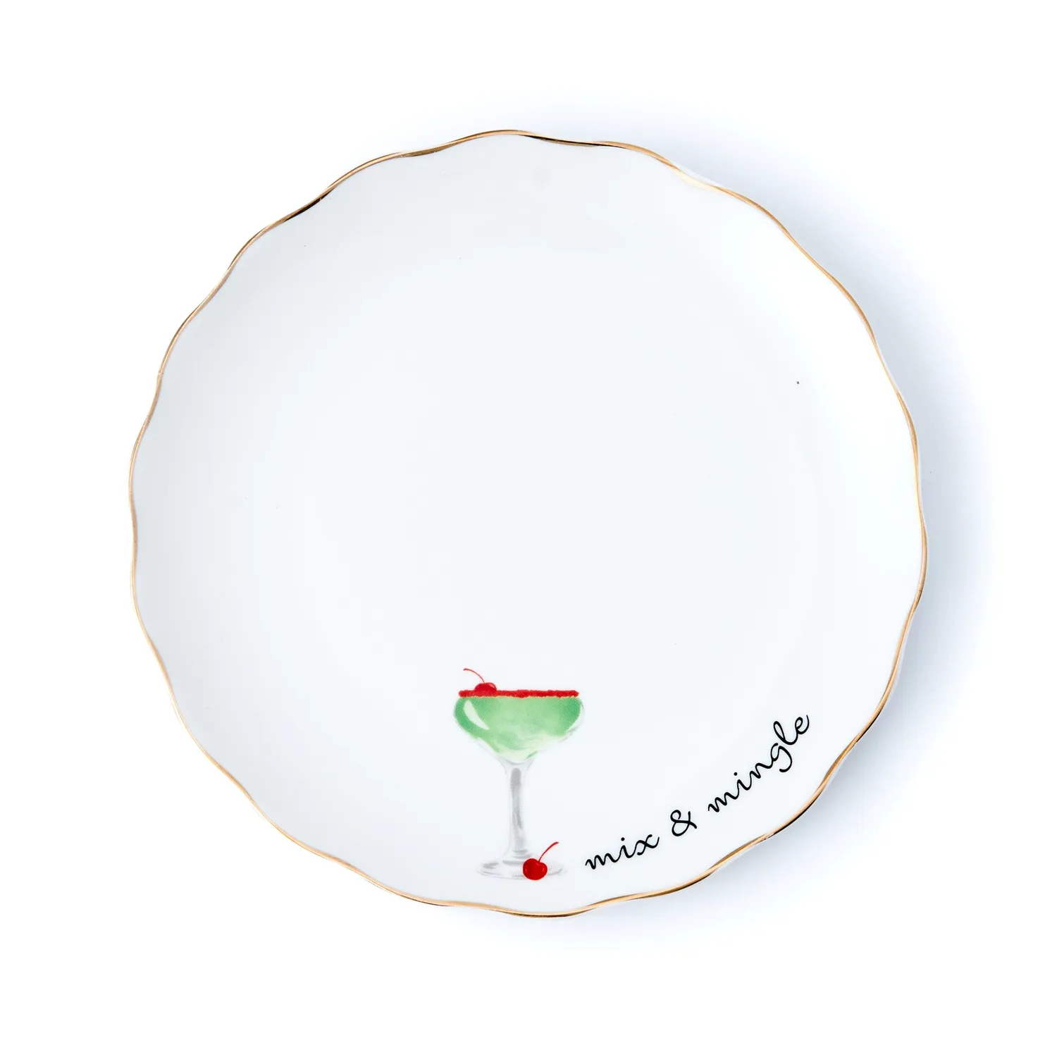 Godinger Holiday Cheers forretstallerken 6 stk porcelæn