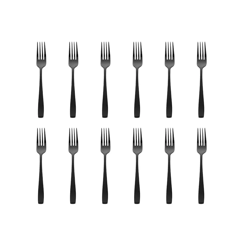 Godinger Chisel salatgafler mat sort 12 stk rustfrit