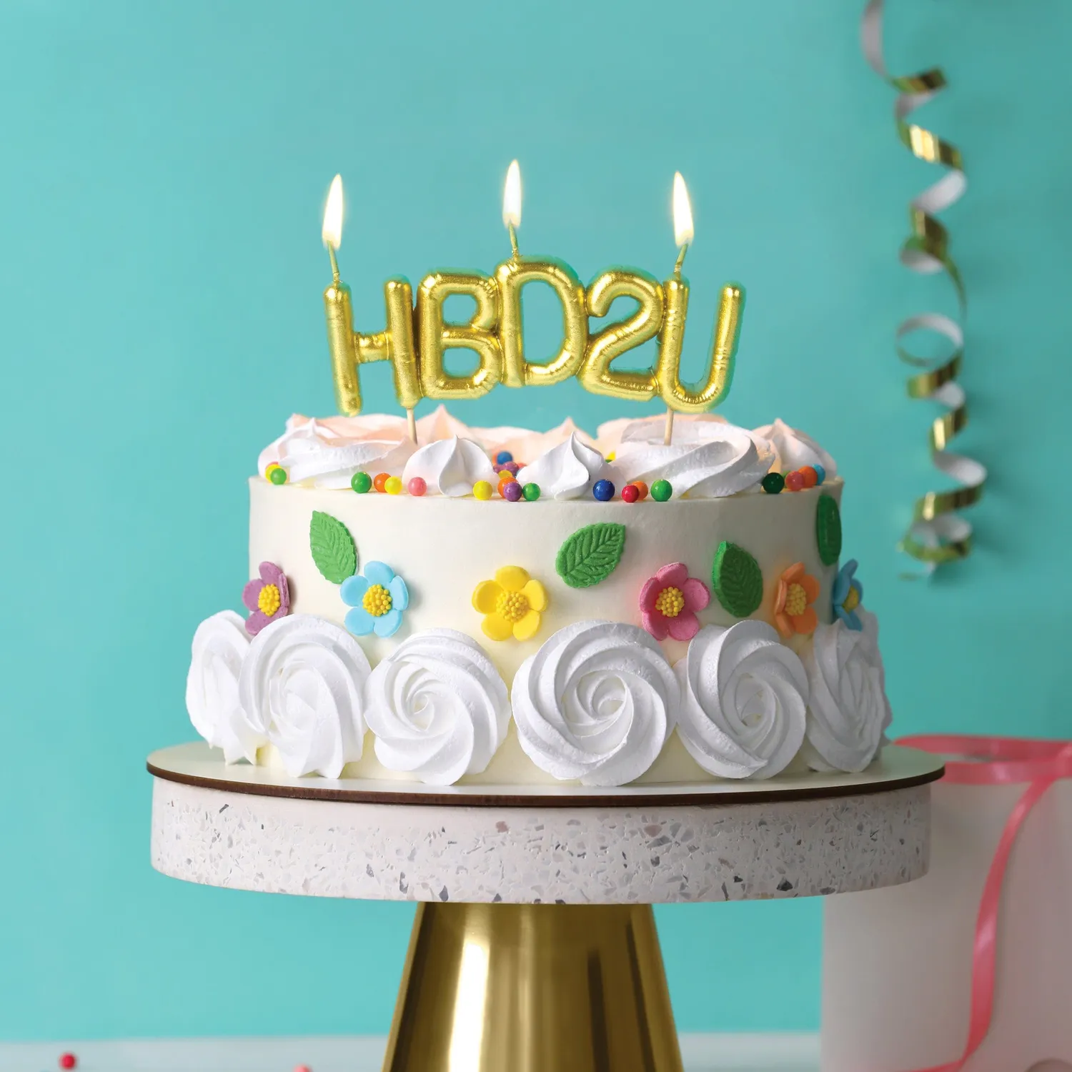 Fred Lighten Up HBD2U fødselsdagslys balloner
