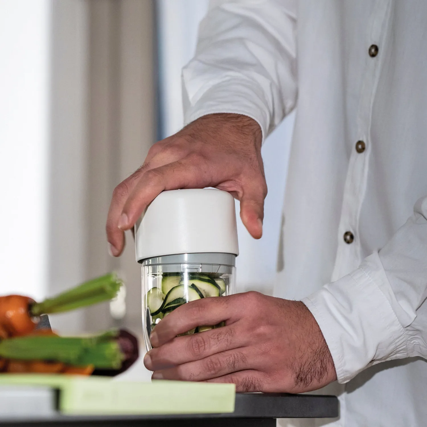 Guzzini Spiralize&Go manuel spiralskærer med beholder