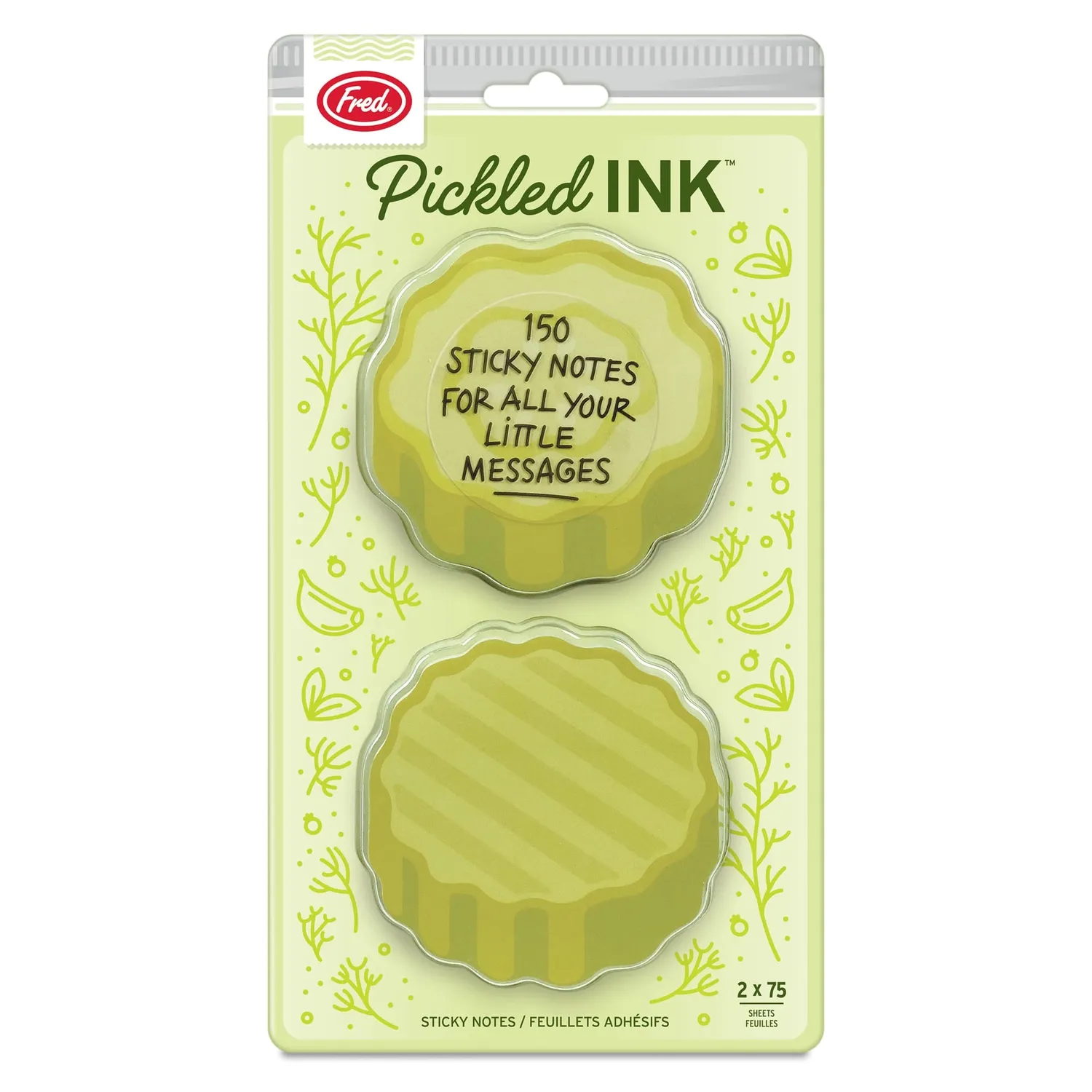 Fred Pickled Ink sticky notes 2-pak 75 ark