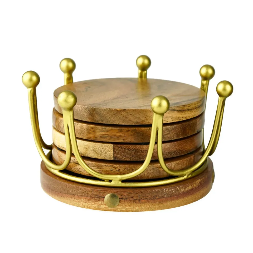 Godinger Gold Crown bordskåner træ 4 stk guld