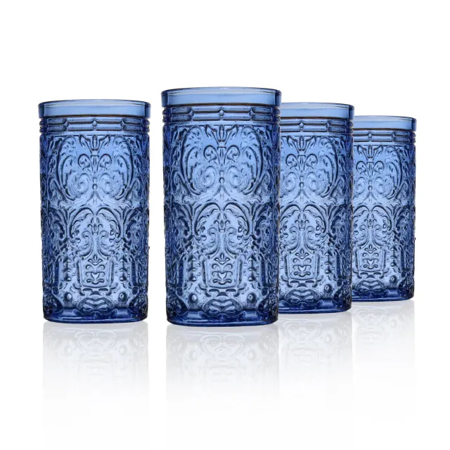 Godinger Jax Highball drikkeglas 4 stk blå 14oz