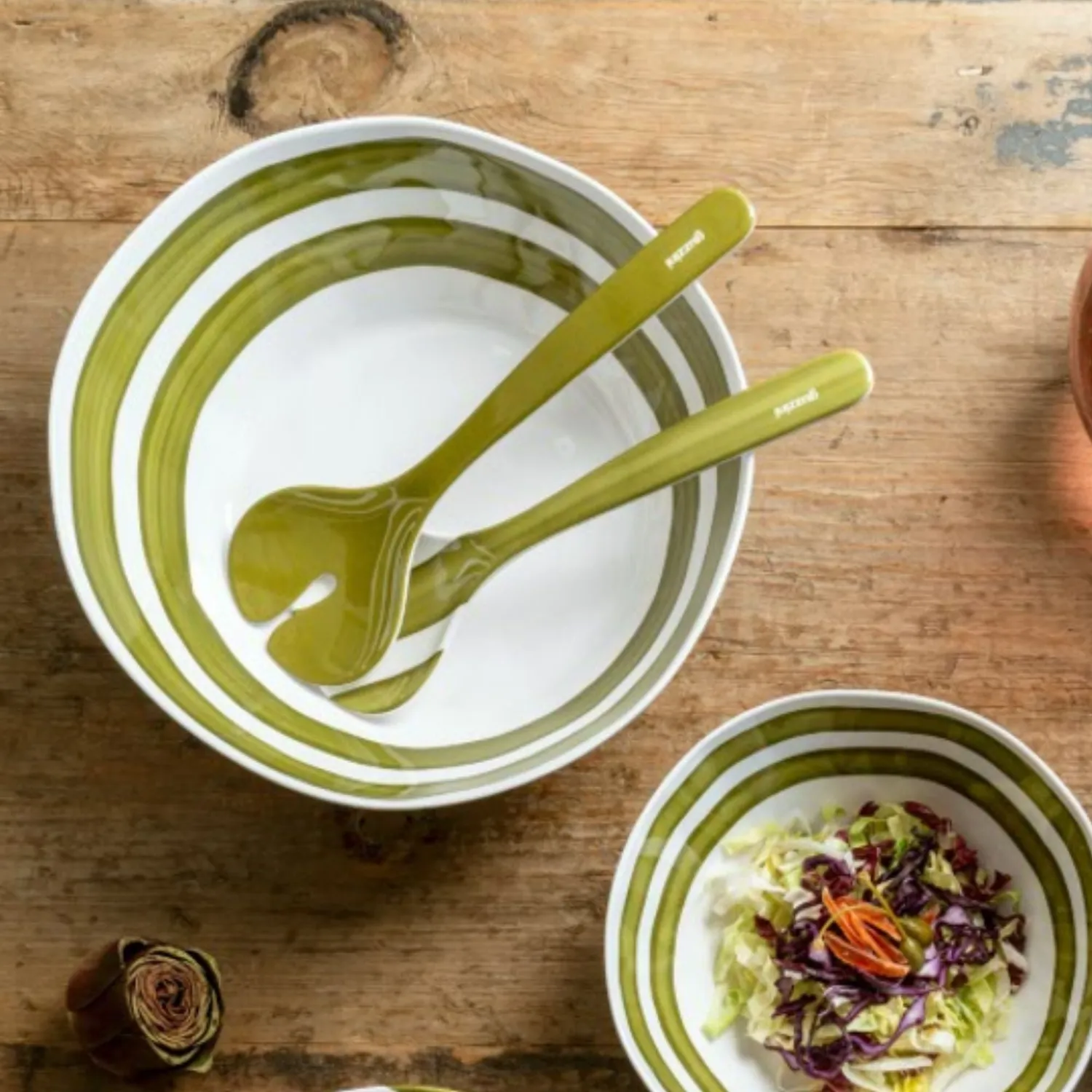 Guzzini Riviera salatbestik blå plast