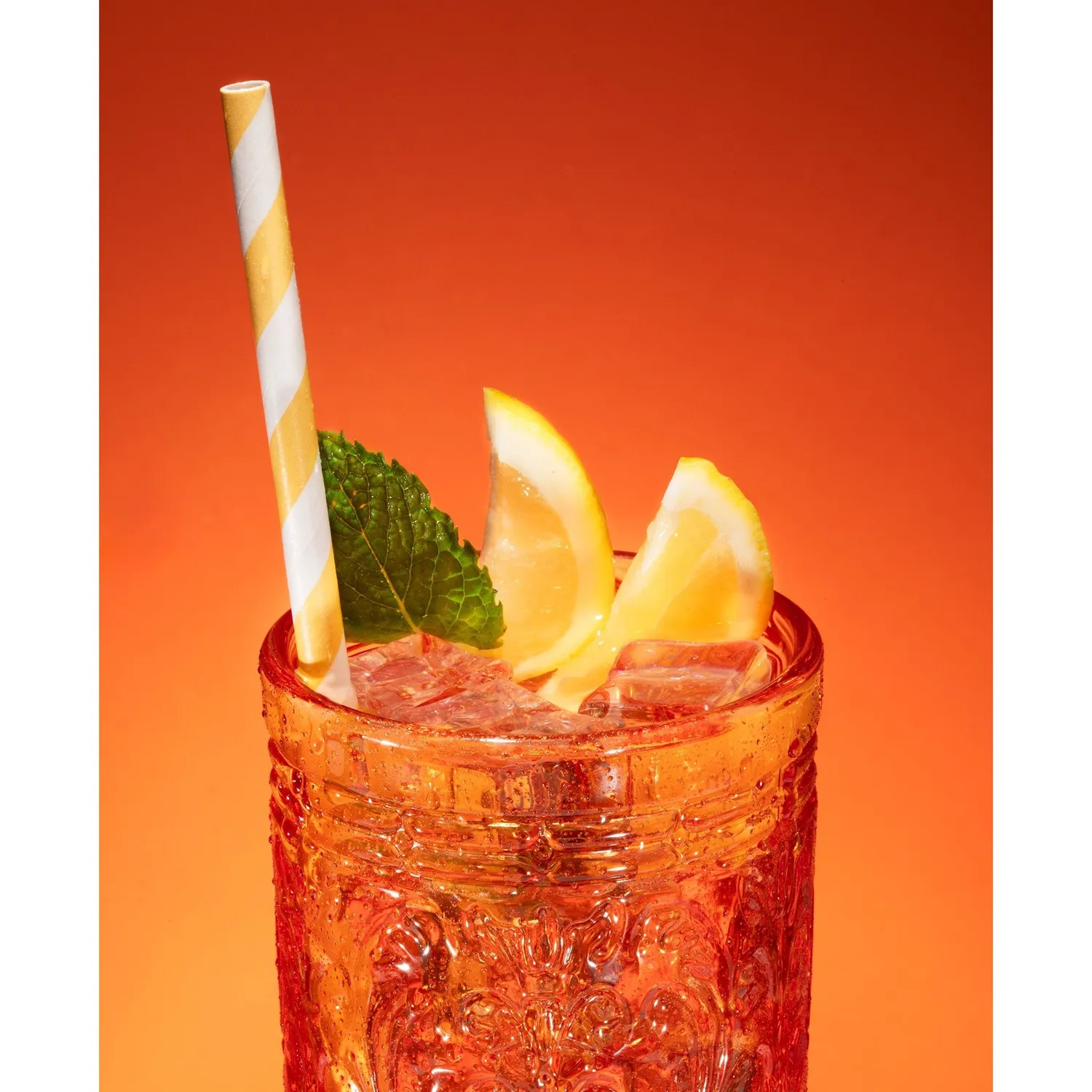 Godinger Jax highball glas 4 stk orange 14 oz