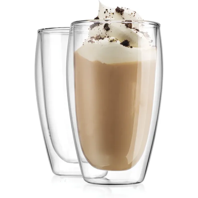 Godinger dobbeltvægget kaffeglas 2 stk 16 oz klar