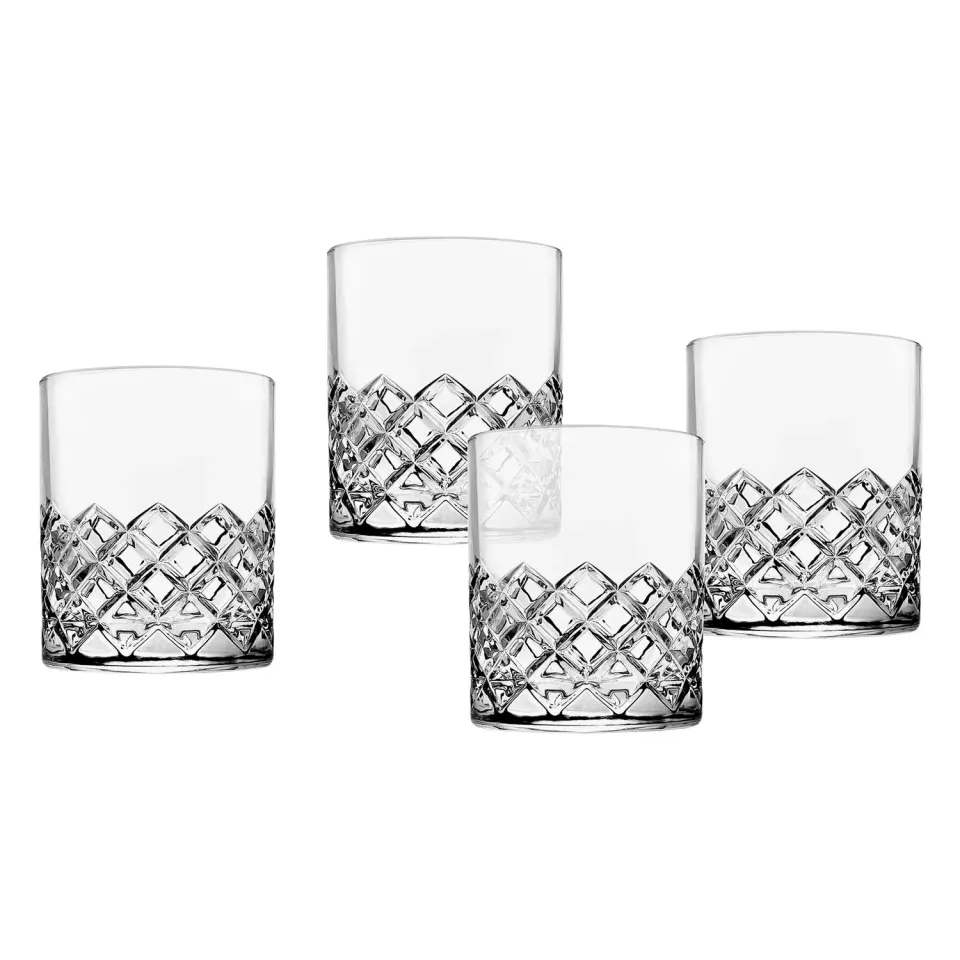 Godinger Hatch whiskyglas krystal 4 stk 10 oz